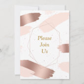 Faire invitation de mariage, éclaboussure rose (Dos)
