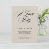 Faire invitation de mariage | Écriture minimaliste (Debout devant)