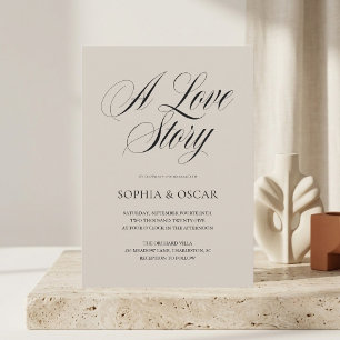 Faire invitation de mariage Écriture minimaliste