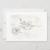 Faire invitation de mariage élégant de botanique (Dos)