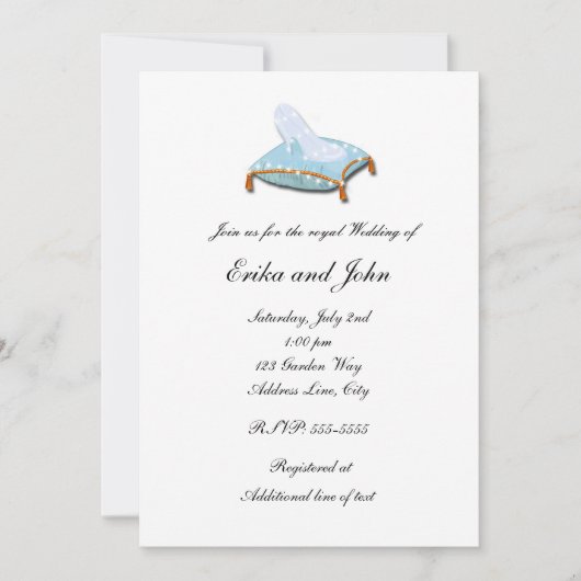 Faire invitation de mariage élégant de conte (Devant)