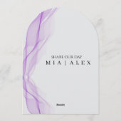Faire invitation de mariage élégant en forme d'arc (Dos)