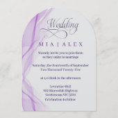 Faire invitation de mariage élégant en forme d'arc (Devant)