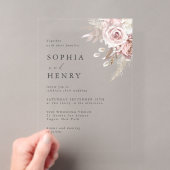 Faire invitation de mariage en acrylic avec fleurs (In situ (ordinateur de poche))