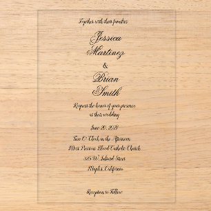 Faire invitation de mariage en acrylique