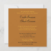Faire invitation de mariage en dentelle d'or (Dos)