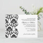 Faire invitation de mariage en dentelle noire vint (Debout devant)