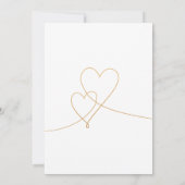 Faire invitation de mariage en or élégant (Dos)