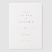 Faire invitation de mariage en sérif beige (Recto)