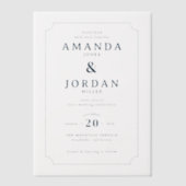 Faire invitation de mariage en sérif blanc (Recto)