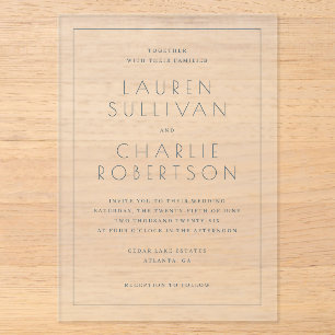 Faire invitation de mariage en sérif blanc