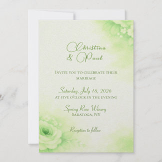 Faire invitation de mariage floral à la sauge élég