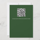 Faire invitation de mariage floral – Blanc & Vert (Dos)