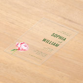 Faire invitation de mariage floral vert (Poser)