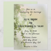 Faire invitation de mariage florale (Devant / Derrière)