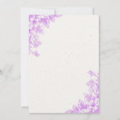 Faire invitation de mariage florale aquarelle Iris (Dos)