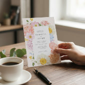 Faire invitation de mariage Florale aux Péches tou