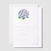 Faire invitation de mariage florale bleue (Compenser)
