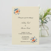 Faire invitation de mariage florale d'automne simp (Debout devant)