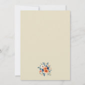 Faire invitation de mariage florale d'automne simp (Dos)