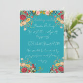 Faire invitation de mariage florale en or (Debout devant)