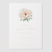 Faire invitation de mariage florale en or (Recto)