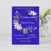 Faire invitation de mariage florale en or (Debout devant)