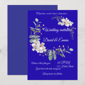 Faire invitation de mariage florale en or (Devant / Derrière)