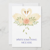 Faire invitation de mariage florale lavande (Dos)