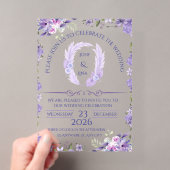 Faire invitation de mariage florale lavande (In situ (ordinateur de poche))