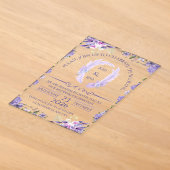 Faire invitation de mariage florale lavande (Poser)