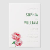 Faire invitation de mariage florale noire (Recto)