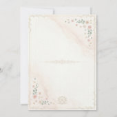 Faire invitation de mariage florale or | Modifiabl (Dos)