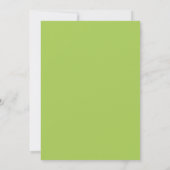 Faire invitation de mariage florale verte (Dos)