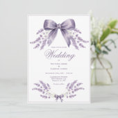 Faire invitation de mariage florale violette et à (Debout devant)