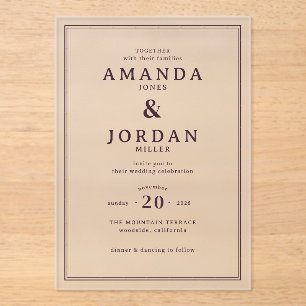 Faire invitation de mariage formel noir élégant