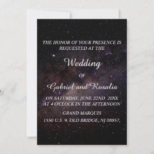 Faire invitation de mariage Galaxie Ciel nocturne