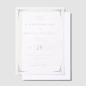 Faire invitation de mariage géométrique noir (Compenser)