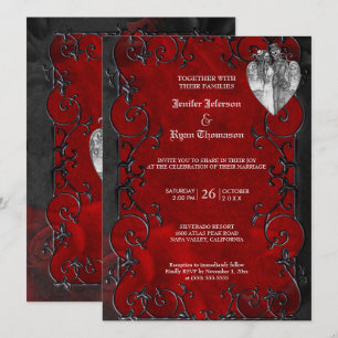 Faire invitation de mariage gothique Halloween