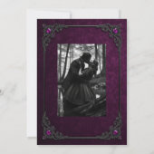 Faire invitation de mariage gothique violet (Dos)