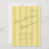 Faire invitation de mariage jaune doux (Devant)