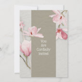 Faire invitation de mariage, magnolia rose (Dos)