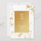 Faire invitation de mariage, marbre doré (Dos)