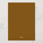 Faire invitation de mariage marron élégant (Dos)