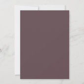Faire invitation de mariage mauve à monogramme flo (Dos)
