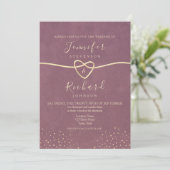 Faire invitation de mariage mauve violet (Debout devant)