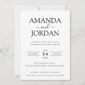 Faire invitation de mariage minimaliste (Devant)