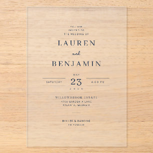 Faire invitation de mariage minimaliste