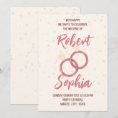 Faire invitation de mariage minimaliste (Devant / Derrière)