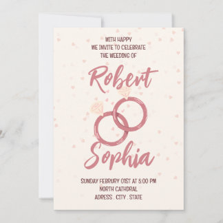 Faire invitation de mariage minimaliste